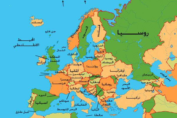 خريطة شمال أوروبا